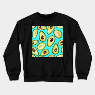 Avocados on Teal Crewneck Sweatshirt